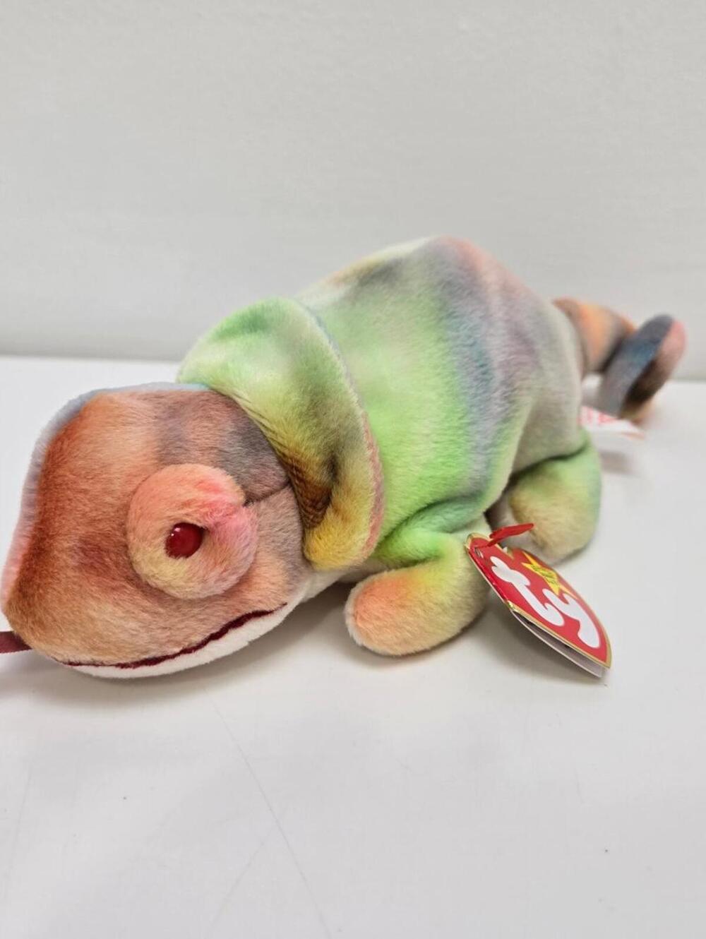 Ty Beanie Baby “Rainbow” the Tie-Dye Chameleon - Colours Vary (9 inch)